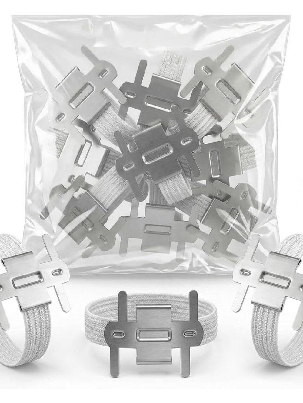 Corsage Wristlet Band, Wrist Corsage Bands – Silver 12pk